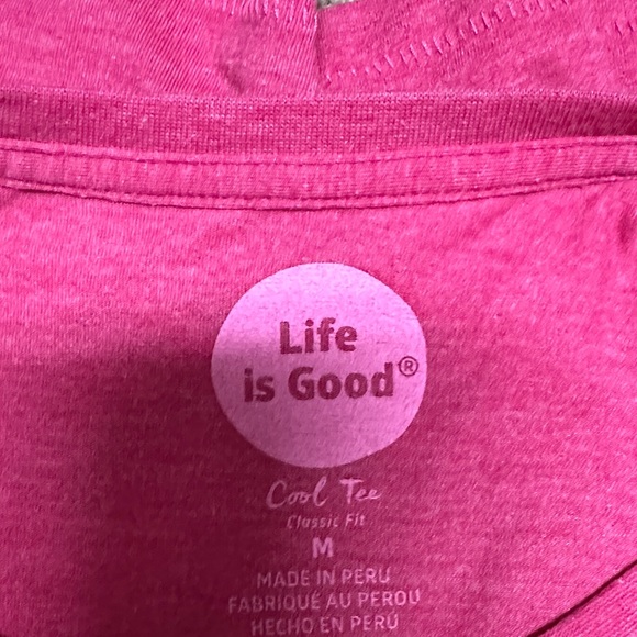 Life Is Good Raspberry Wave T-Shirt - Picture 2 of 2